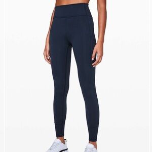 Lululemon In Movement Tight 28” Everlux Leggings True Navy Size 10
